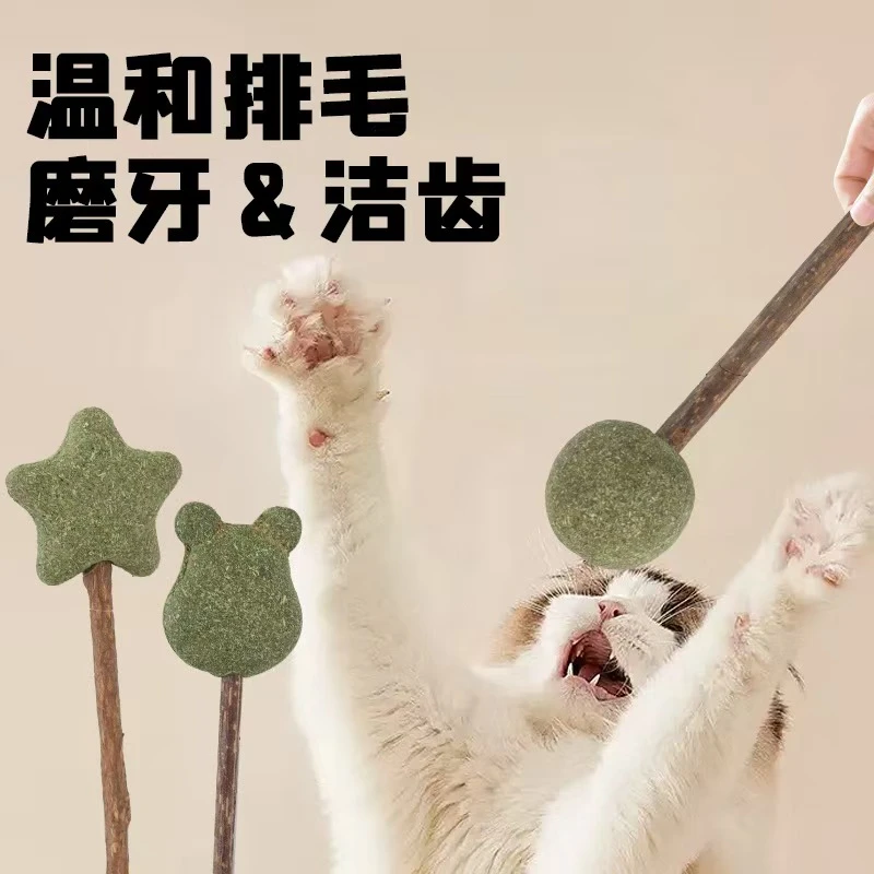 薄荷棒棒糖猫咪零食化毛磨牙洁齿猫薄荷逗猫棒清新宠物用品网红