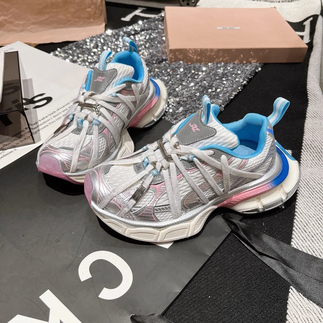 做旧老爹鞋透气步鞋低帮女鞋老爹鞋跑步网面夏季