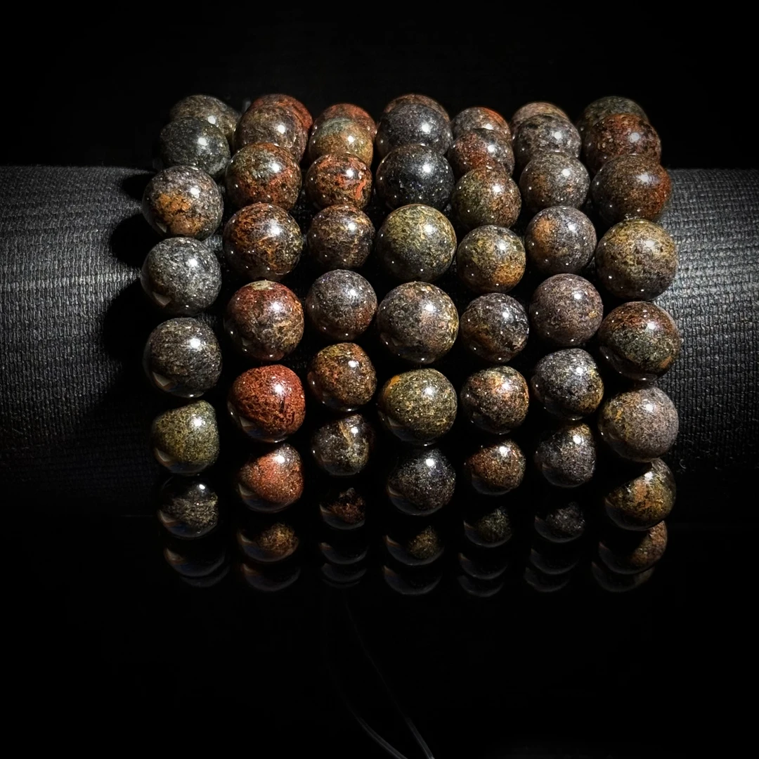 天然老矿红幽灵聚宝盆手链 多样性发其一 A2023