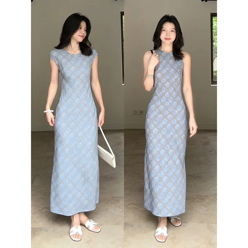 郭九九呢 亚麻新中式极简气质优雅收腰显瘦简约连衣裙 G925Q05985