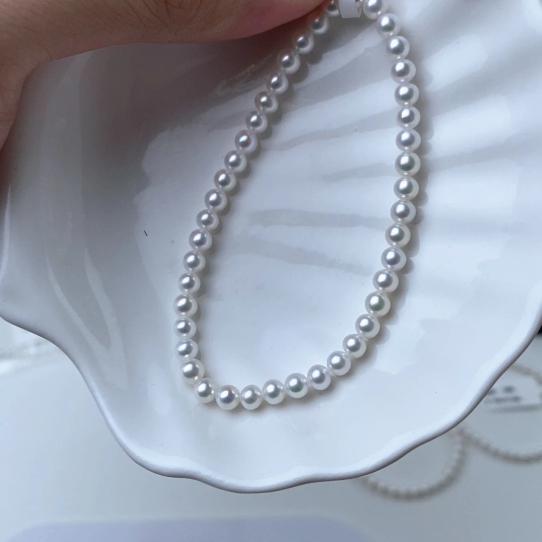 银S925镶嵌项链淡水珍珠106479