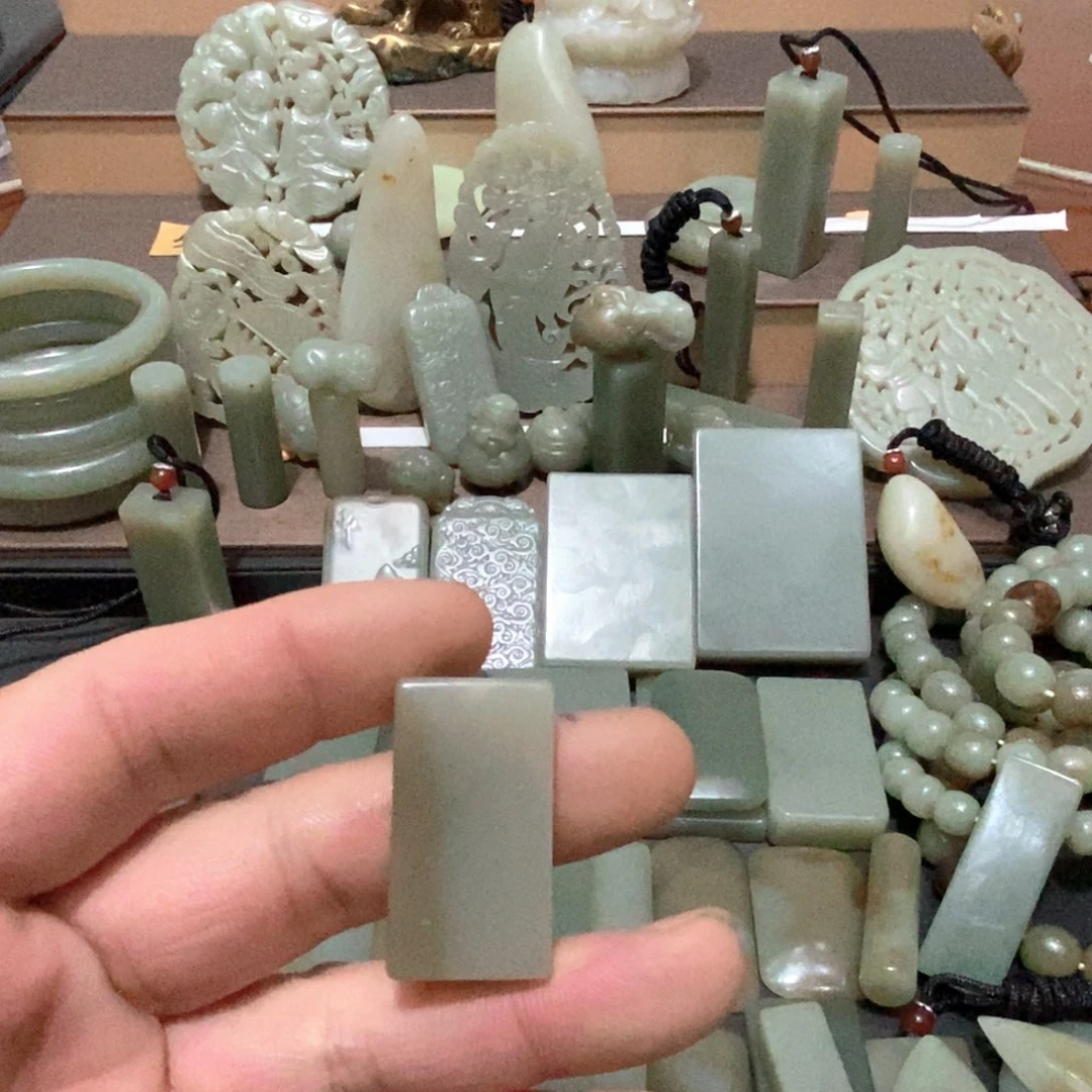 和田玉颈饰未镶嵌溪*12