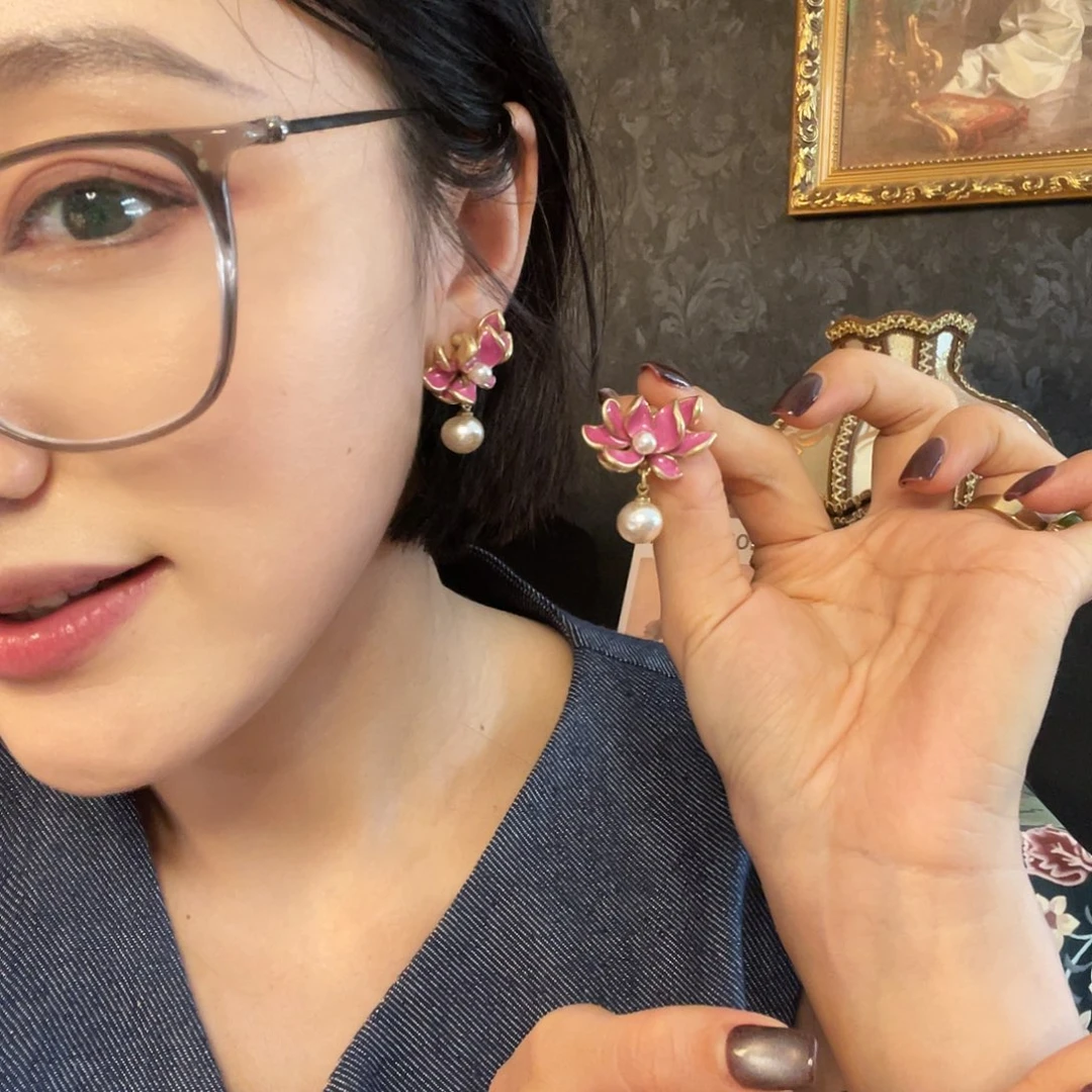 黄铜925银琉璃耳钉