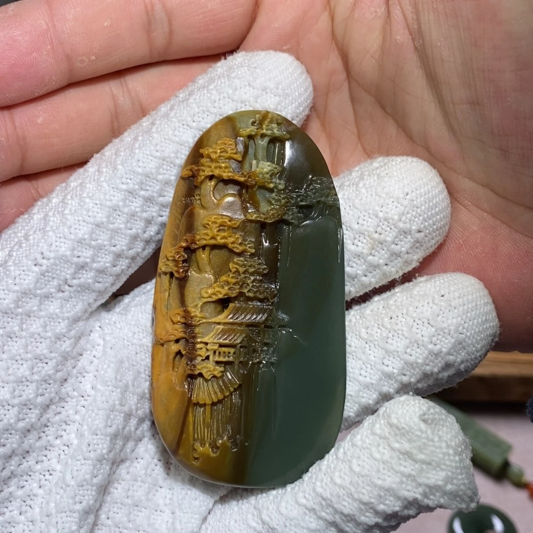 岫岩河磨玉（透闪石质玉）未镶嵌挂件