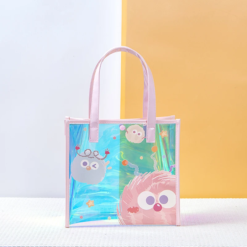 三只毛球炫彩时尚沙滩包大容量防水妈咪包干湿两用游泳