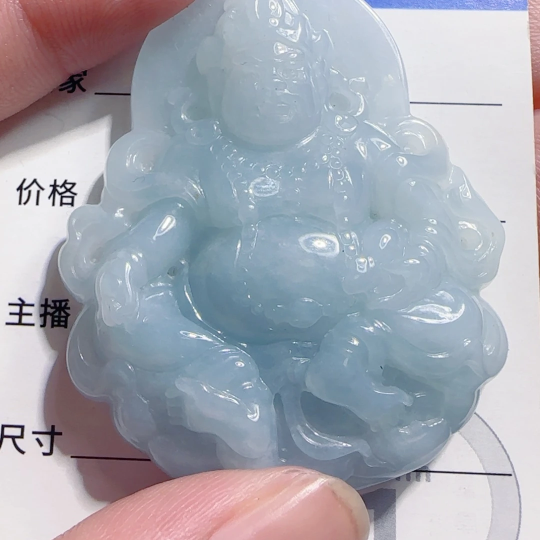 翡翠未镶嵌颈饰财爷