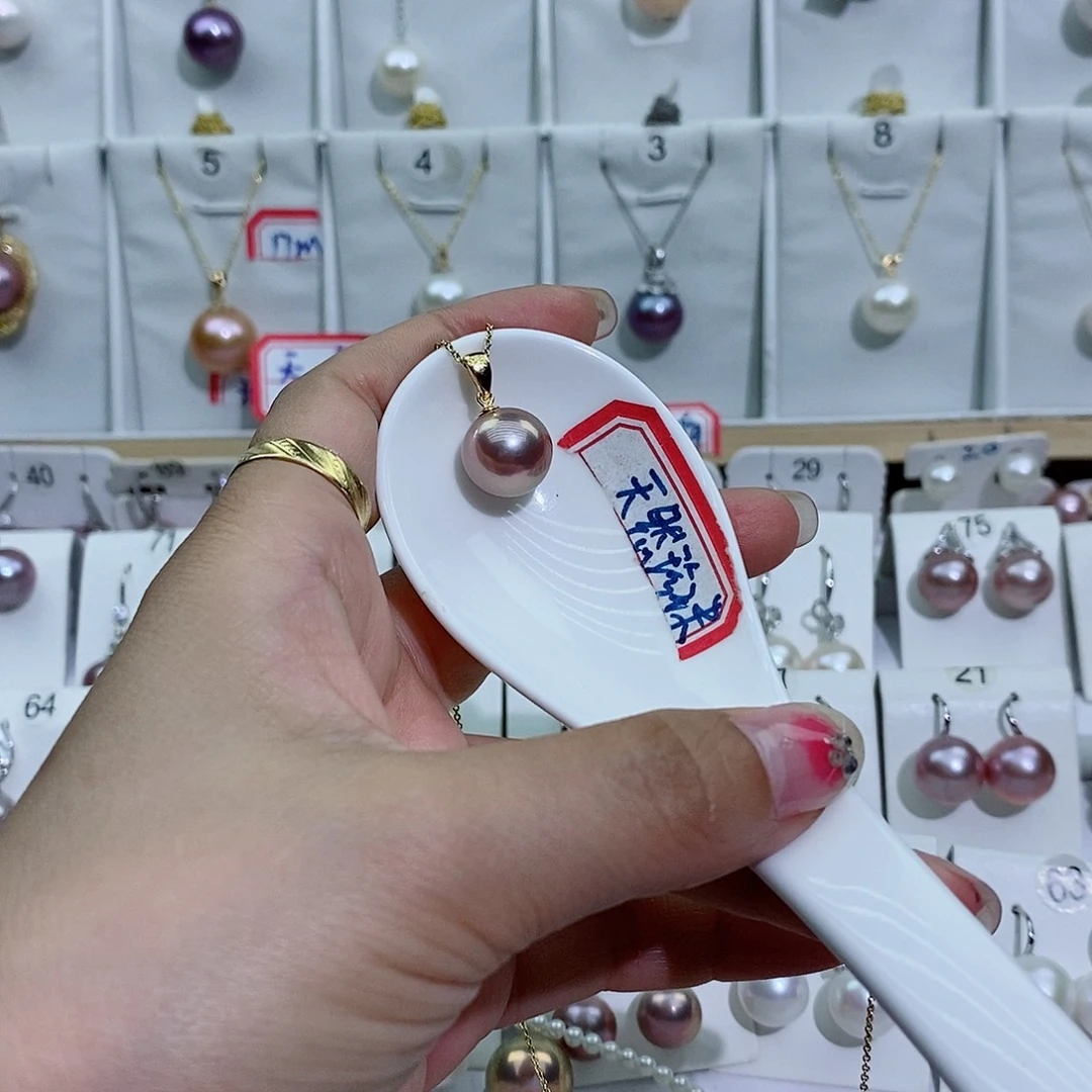 淡水珍珠银S925镶嵌吊坠(赠链)