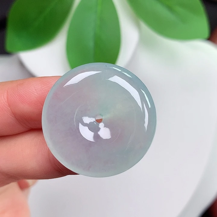 颈饰未镶嵌翡翠平安扣 26.8x5.2mm