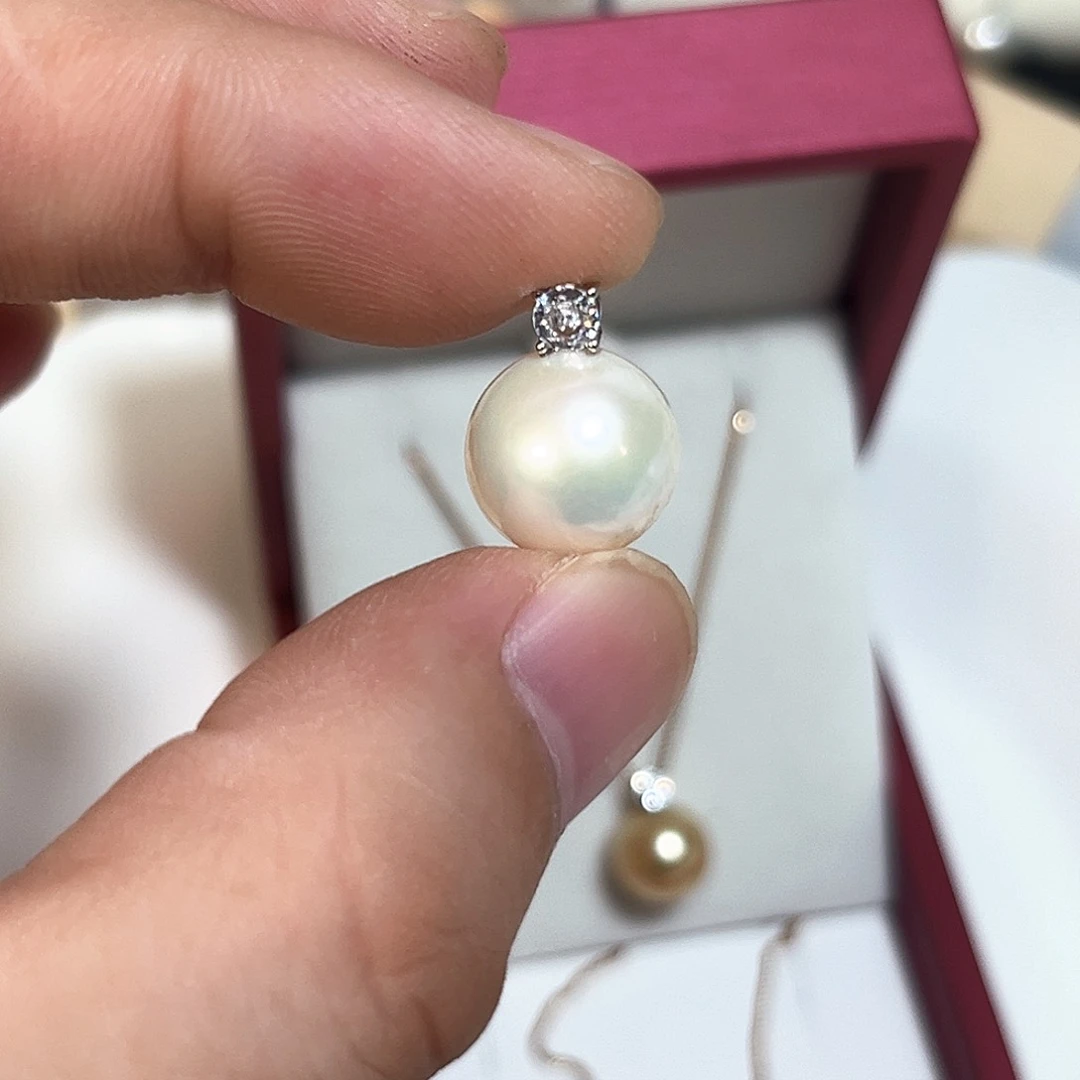 淡水珍珠银S925镶嵌颈饰