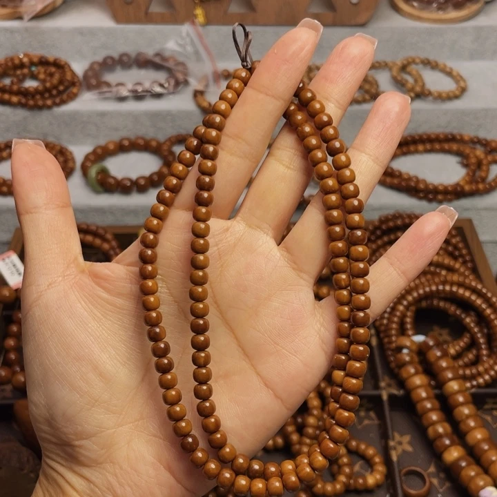 果皮天然库克精挑老型5*6长串108颗男女通用手串