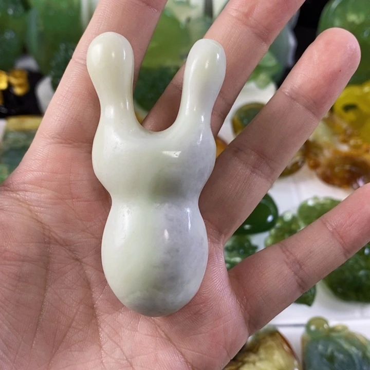 未镶嵌岫玉手把件
