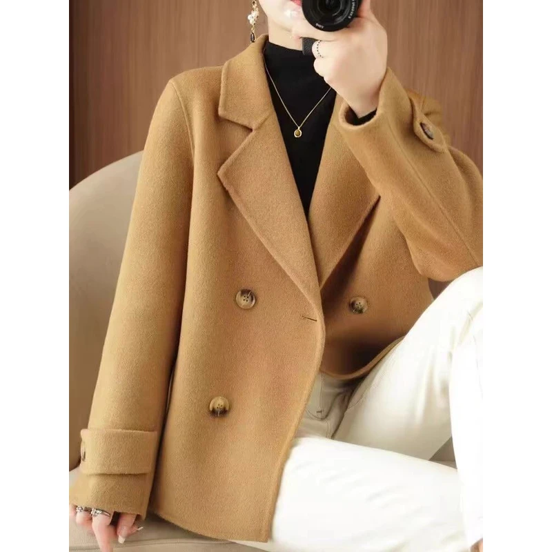 1143小香风短款女毛呢外套气质时尚女装百搭