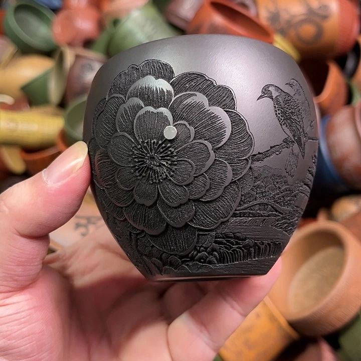 紫砂茶杯全手工紫砂主人杯