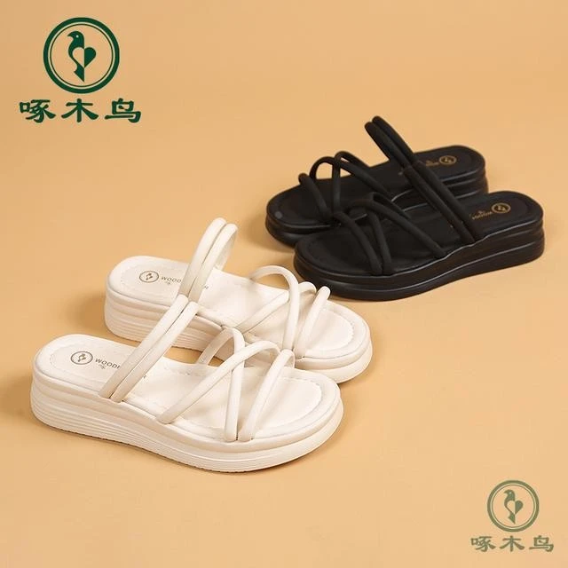 啄木鸟凉鞋女鞋网红时尚休闲百搭夏季软底外穿厚底防滑B22精选