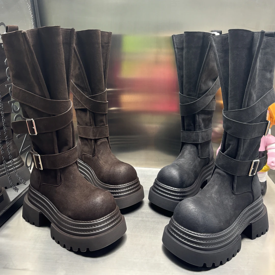 长筒法式秋季长筒靴复古靴子