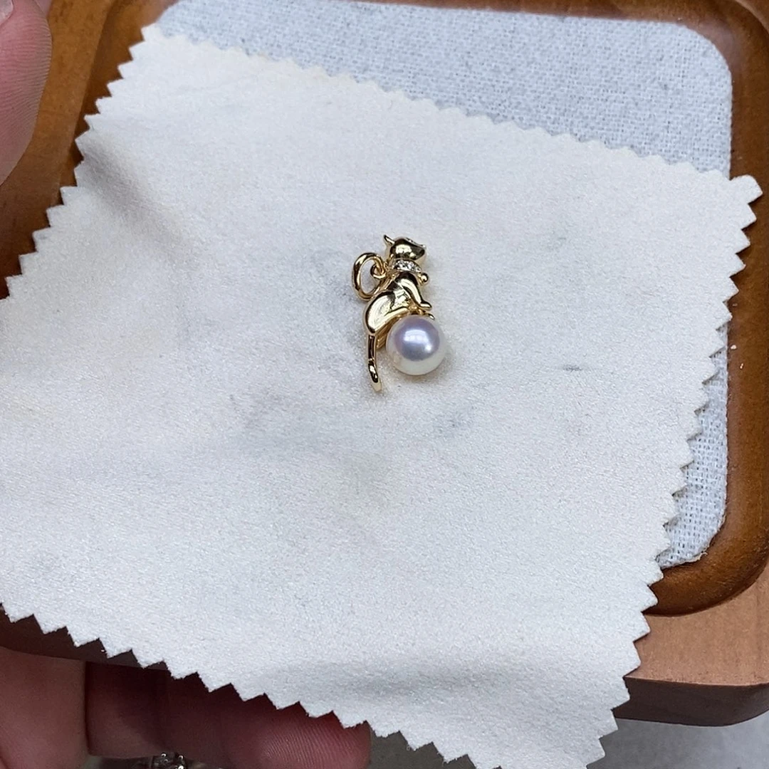 吊坠(不含链)银S925镶嵌海水珍珠