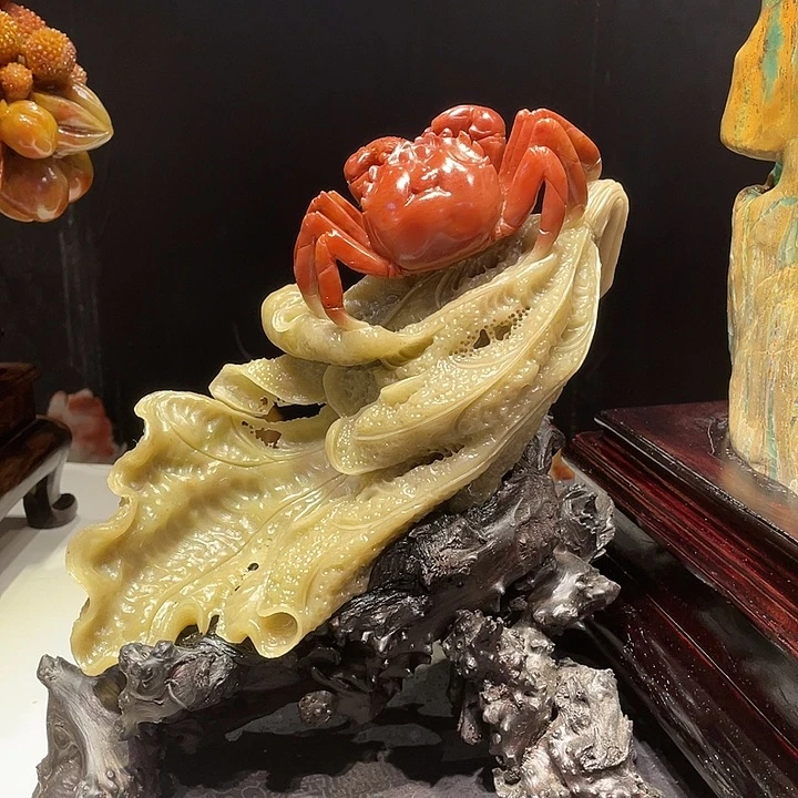 呼***生寿山石螃蟹和虾一样