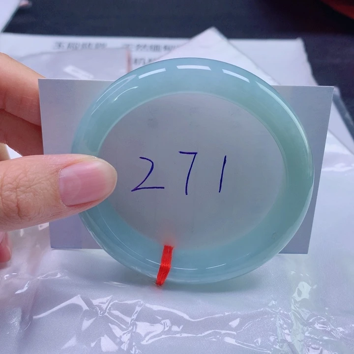 翡翠未镶嵌手镯57圈口