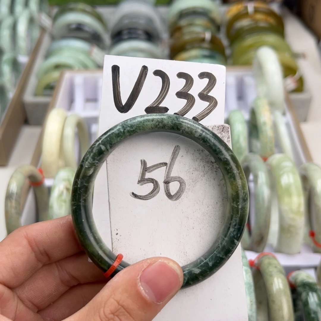 岫玉手镯未镶嵌天然岫玉微瑕