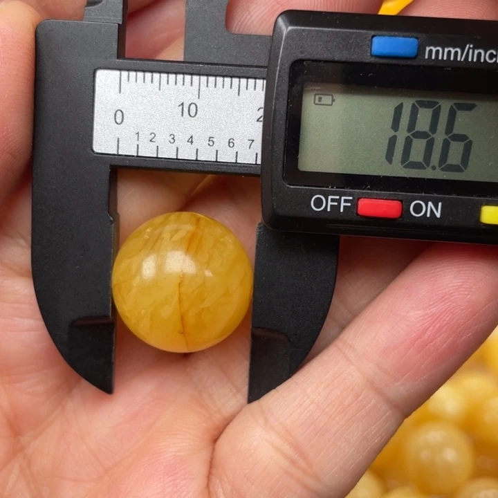裸石蜜蜡未镶嵌蜜蜡有瑕圆珠