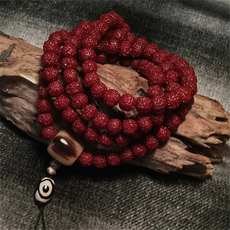 爆肉小金刚菩提手串108颗机刷玉化包浆手持文玩佛珠念珠树王佛手