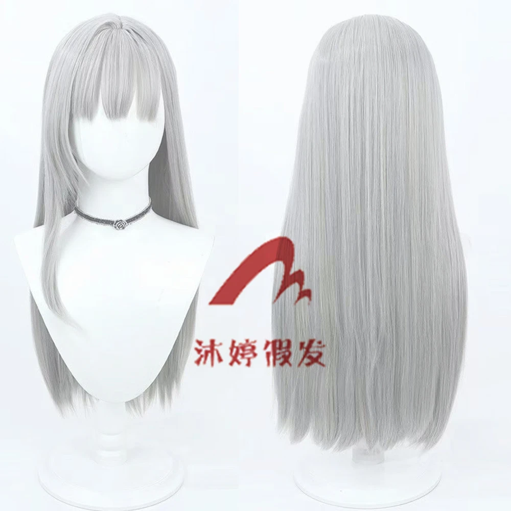 沐婷 NIKKE胜利女神 玛丽安cos假发灰色仿真头皮