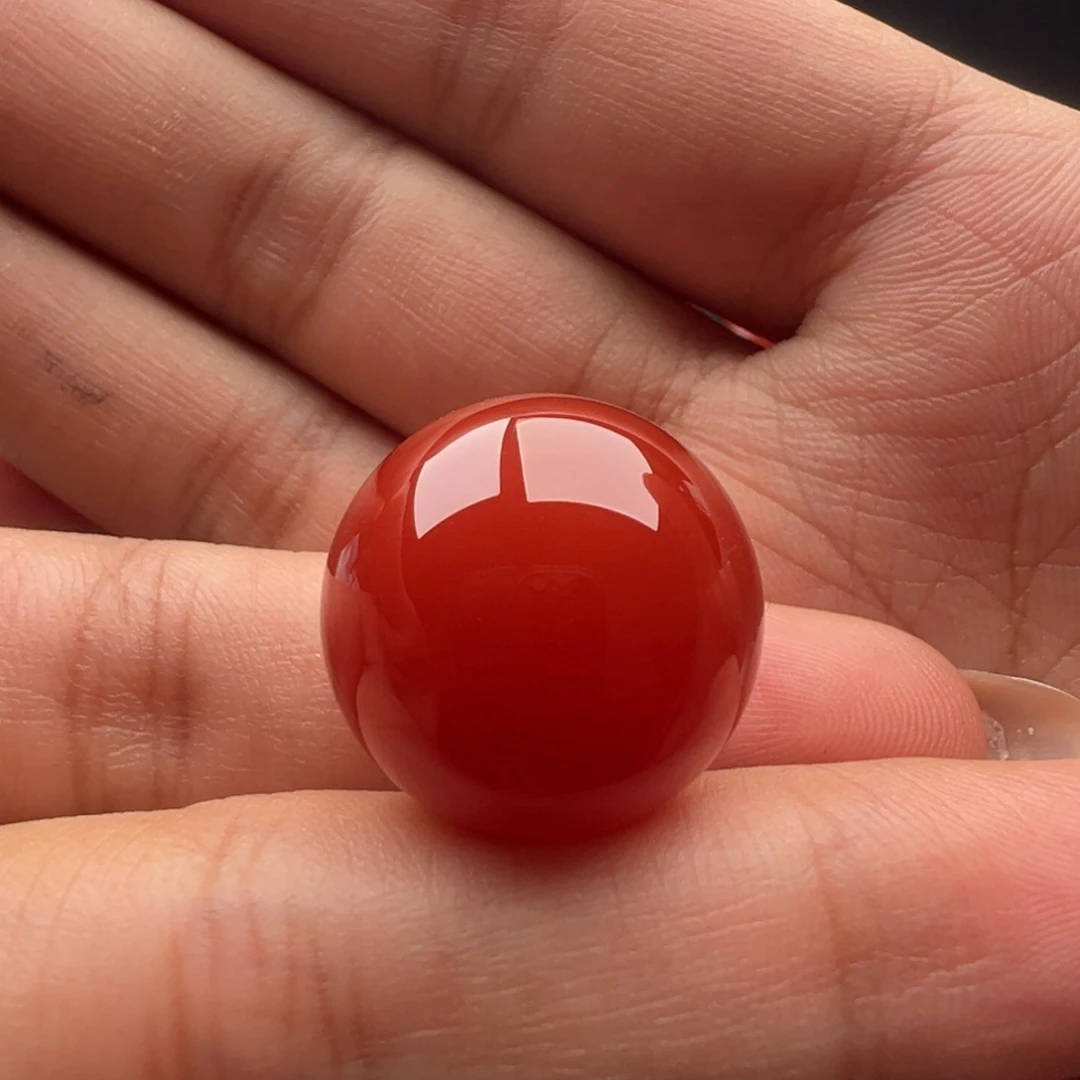 南红玛瑙未镶嵌圆珠19.3