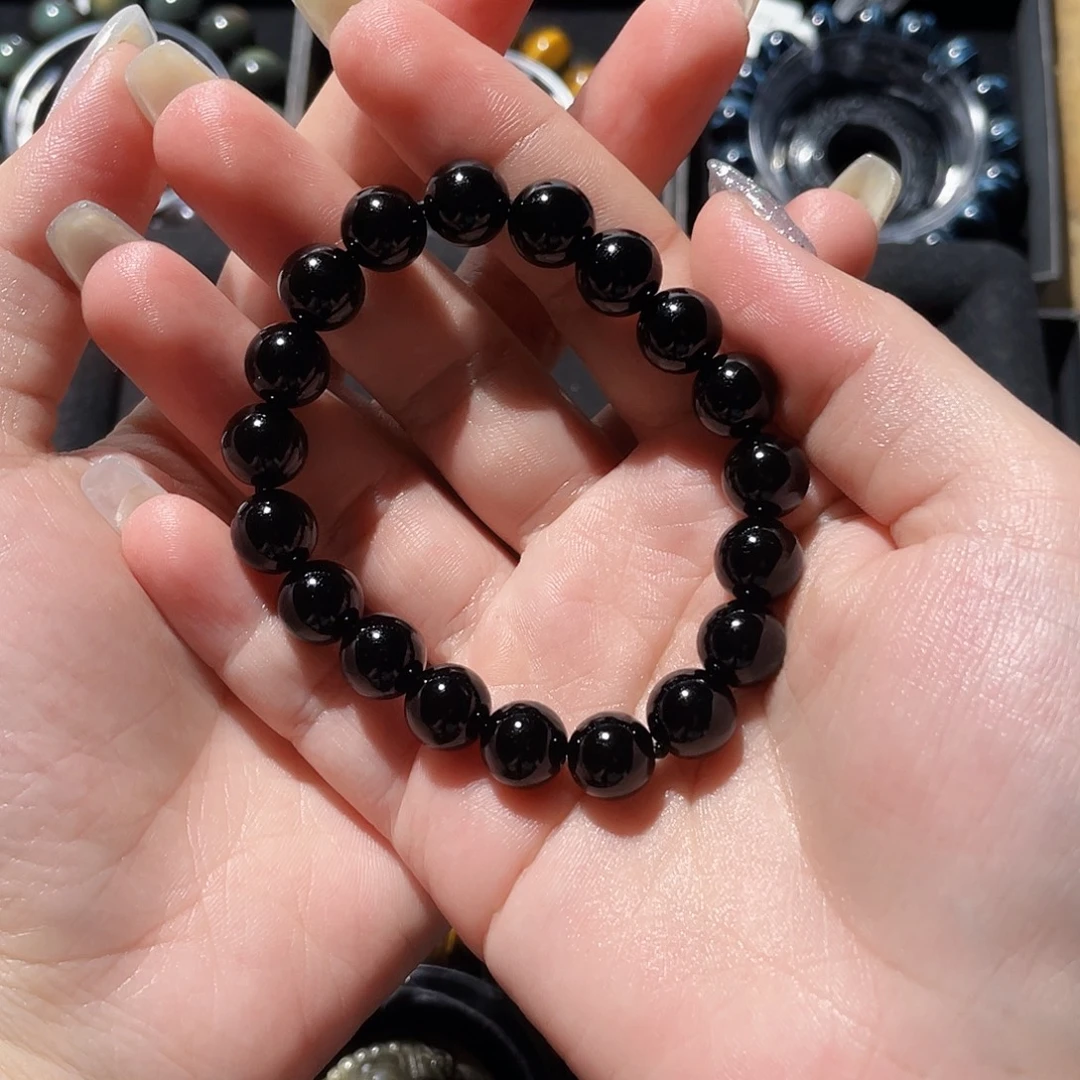 多***己黑曜岩未镶嵌手链