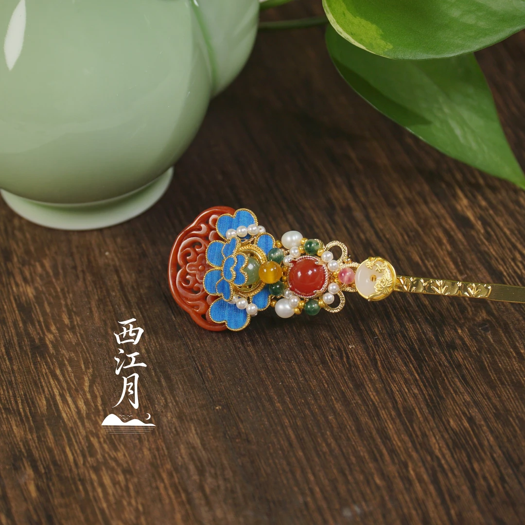 西江月【缀宝簪】古风国风发饰汉服配饰簪子手工新中式百搭明制古典