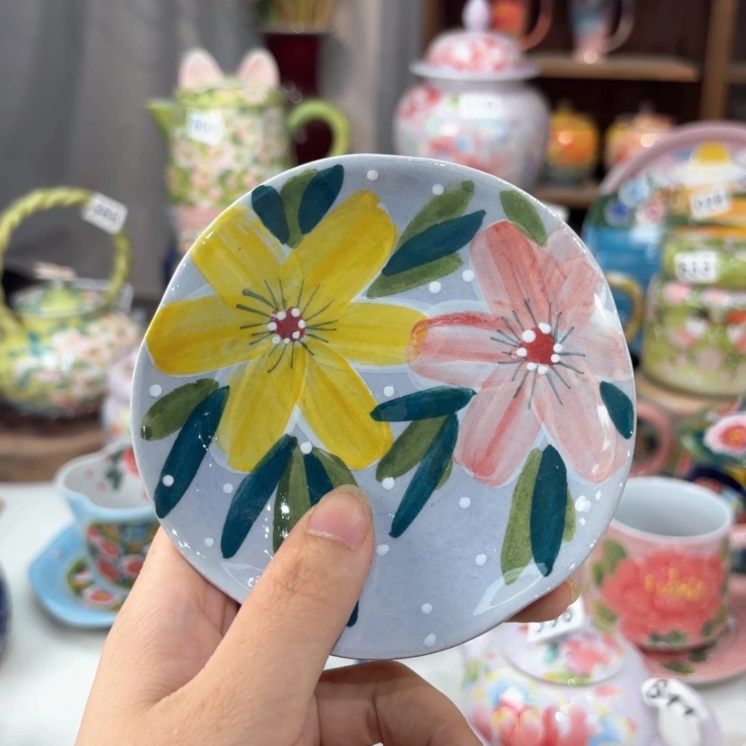 景德镇手绘高温釉下彩陶瓷茶具