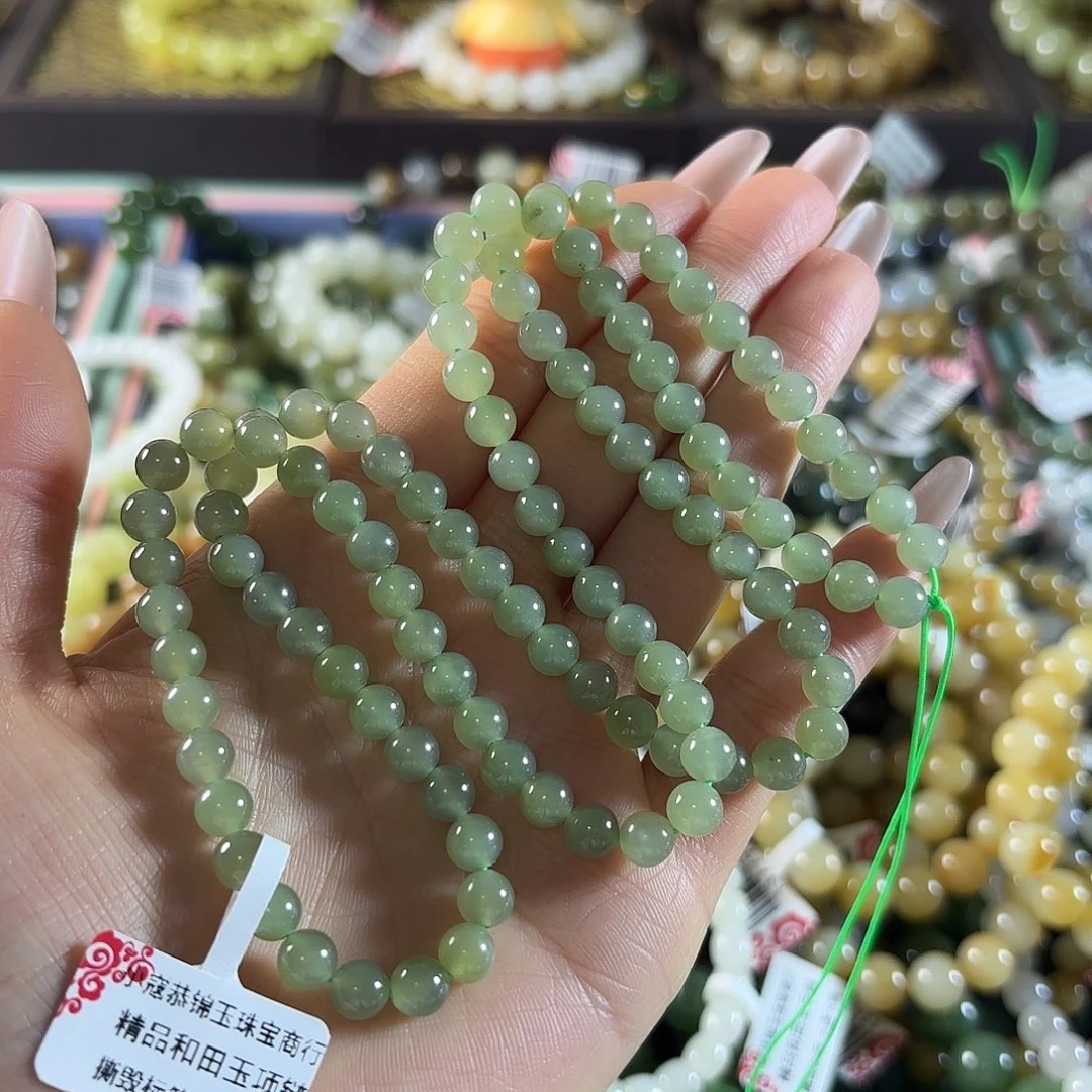 和田玉未镶嵌手链374