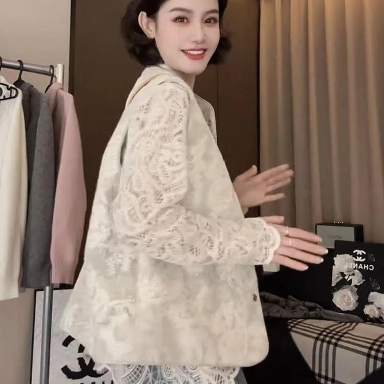 新中式国风重工提花女2025春季新款宽松小众设计叠穿上衣