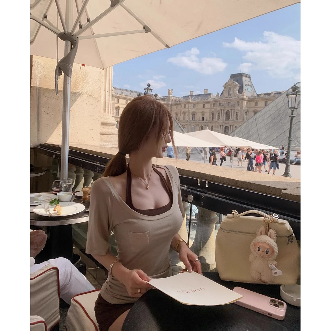 JMSHOP Crush松弛系列 天丝羊毛宽松T恤/挂脖胸垫背心/修身包臀裙