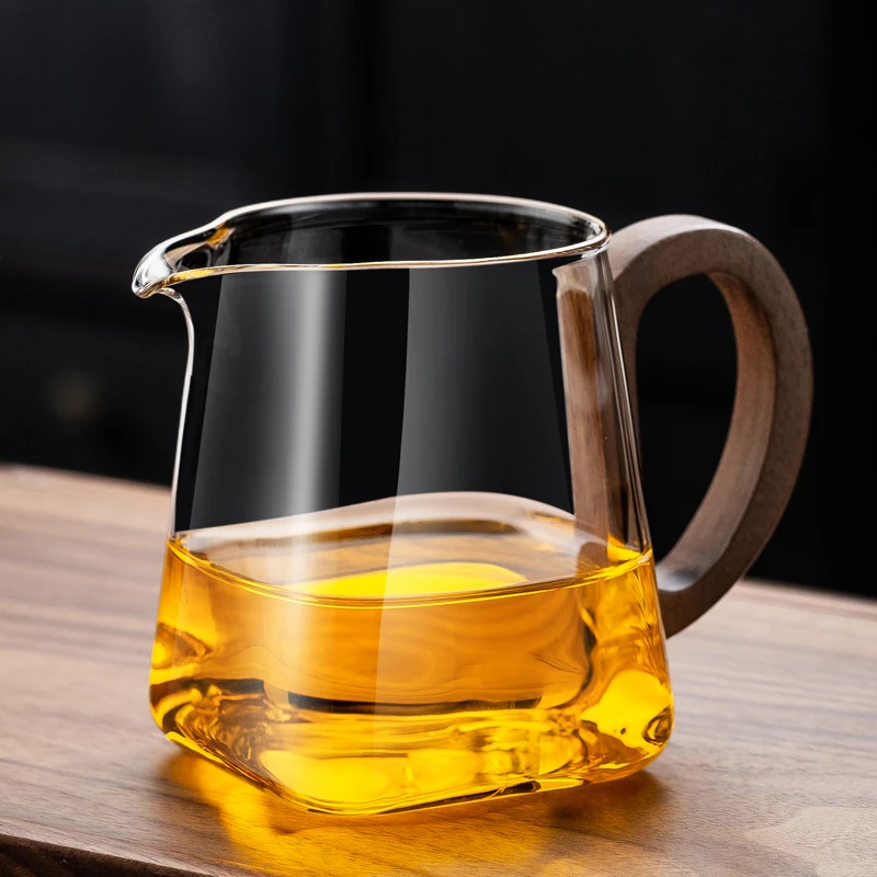 伟升加厚玻璃公道杯手工耐热新款玻璃茶具高档茶叶一体茶漏分茶器