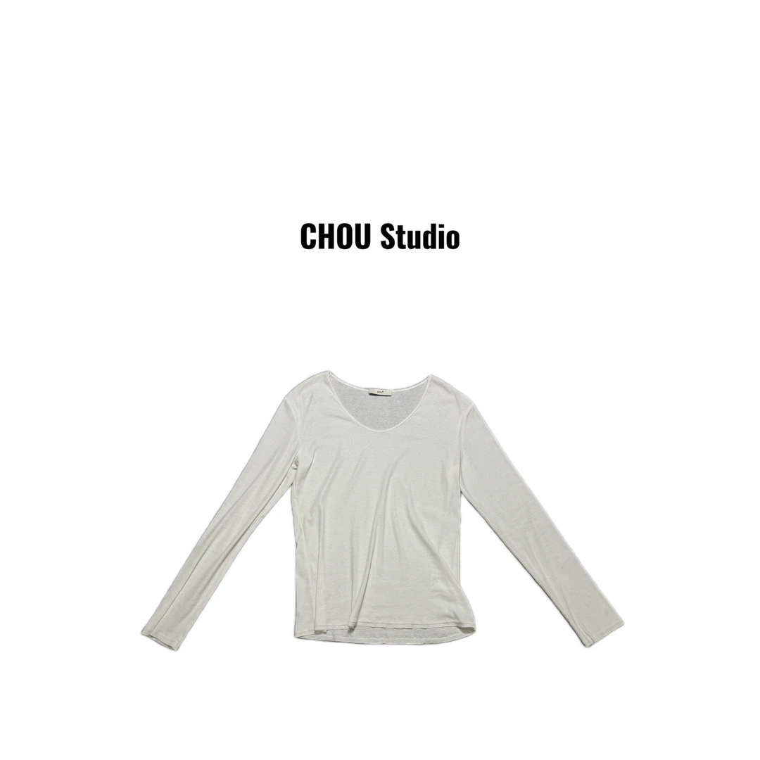 【CHOU CHOU】极简松弛感内搭百搭U领 T9117