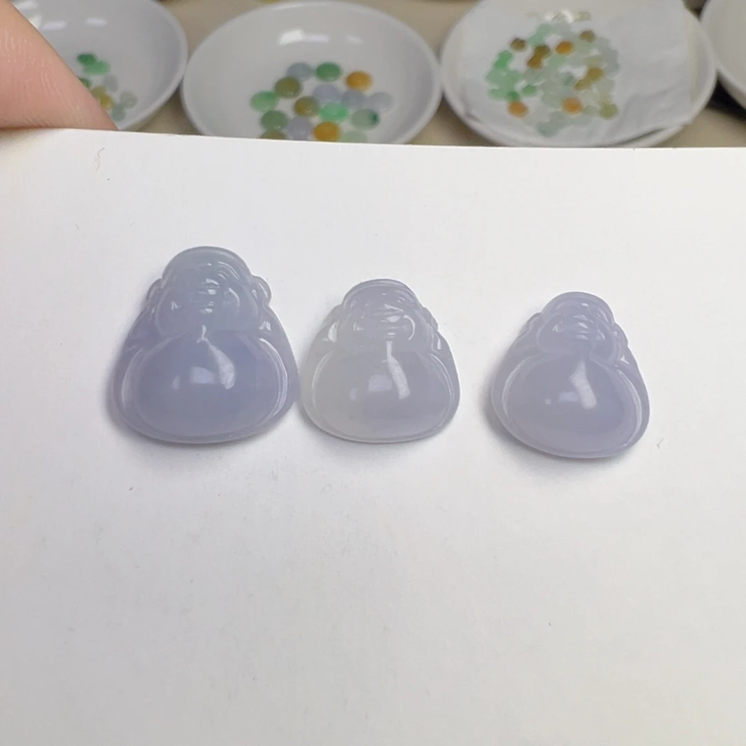 翡翠散珠财神吊坠