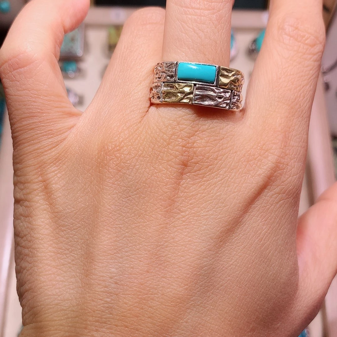 银S925镶嵌绿松石挂件