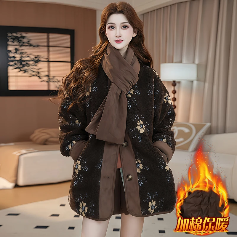 加厚设计感时尚潮流保暖棉服女士2025年冬季新款宽松遮肉显瘦上衣