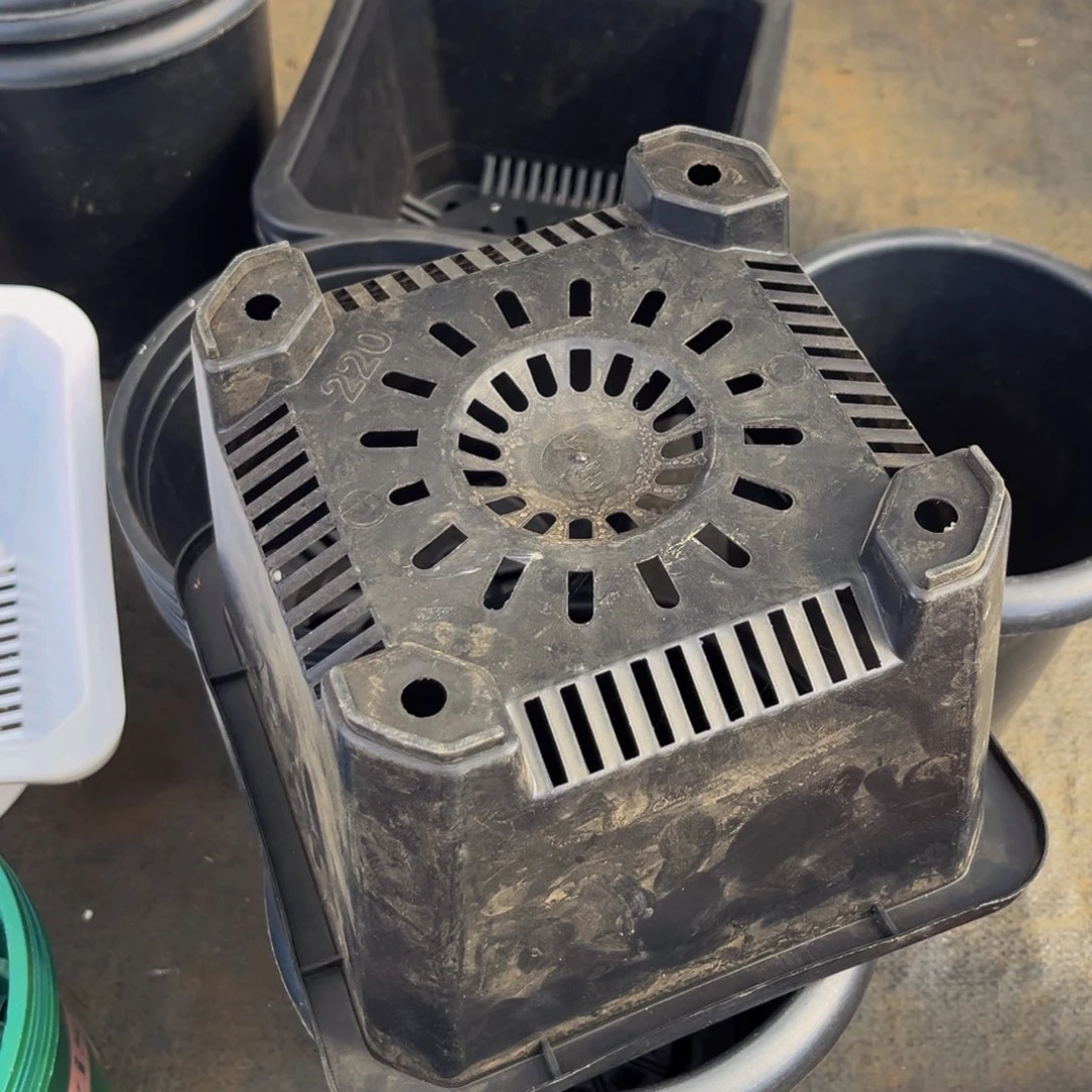 口径21高度15加厚黑方盆5个