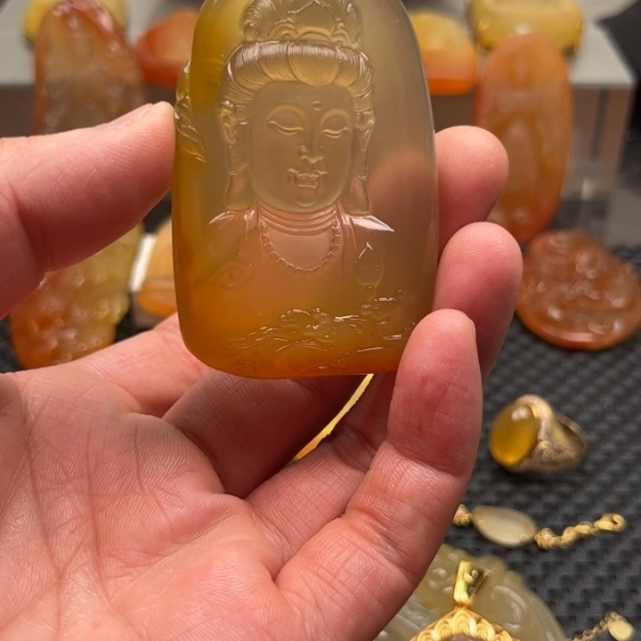 石英质玉颈饰银S925镀金镶嵌珠*