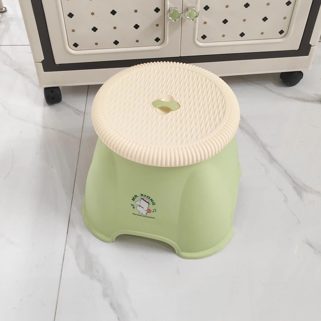 简约奶油风客厅椅家用矮凳塑料凳儿童凳时尚可爱幼儿园小户型YB