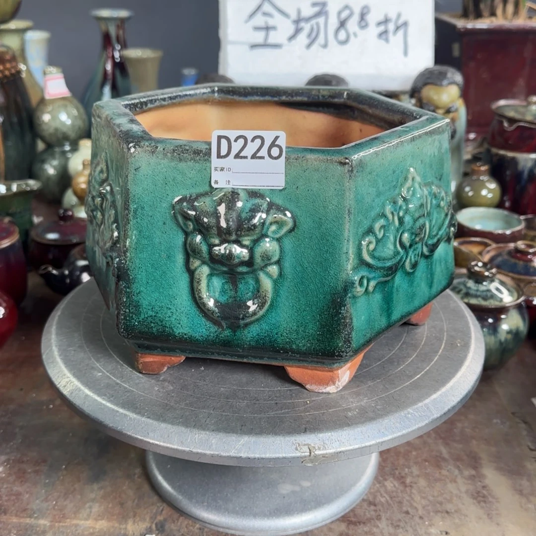 富***竹紫砂花盆226