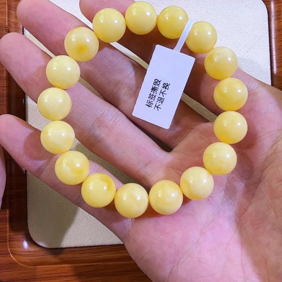 未镶嵌蜜蜡手链11mm手串