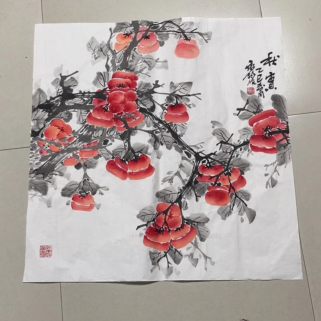 国画四尺斗方68.68画芯 捡漏