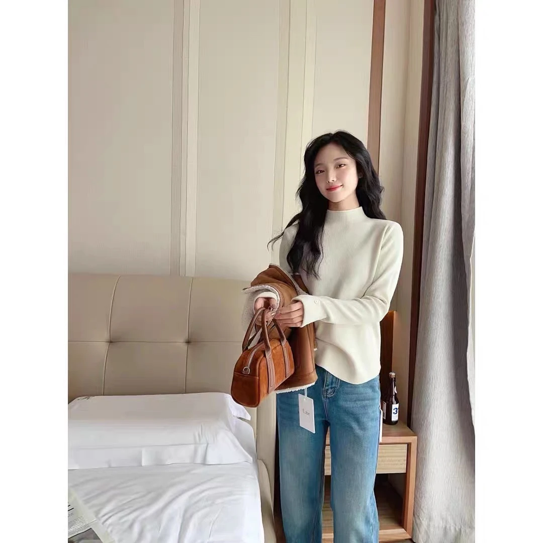 【爱玛橘】3567超柔软高品质中领针织毛衣