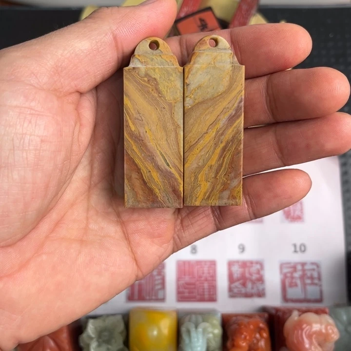 用***5巴林石印石现场纯手工定制制作精美