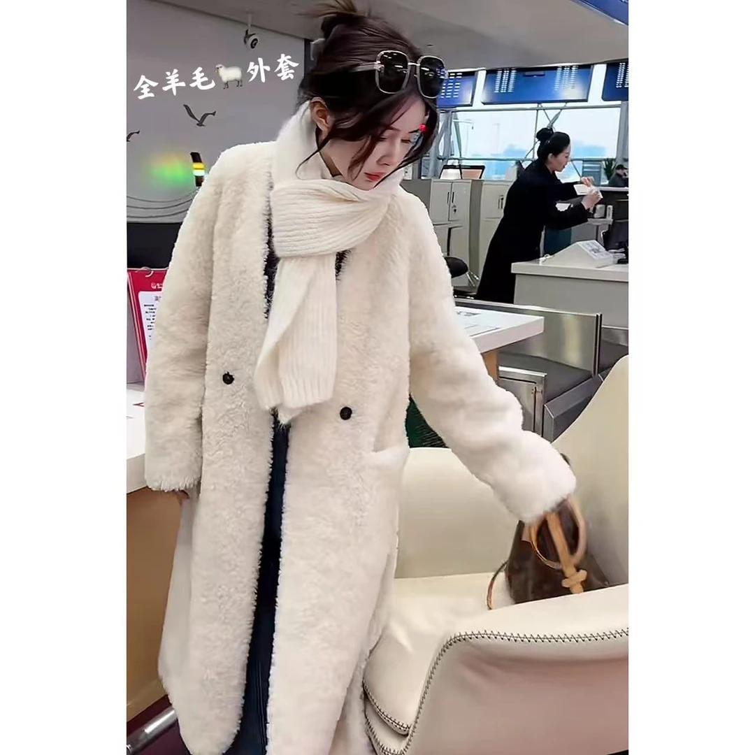 好闺蜜高定羊毛外套 小允姐姐2024新款时尚气质高级三色慵懒外套