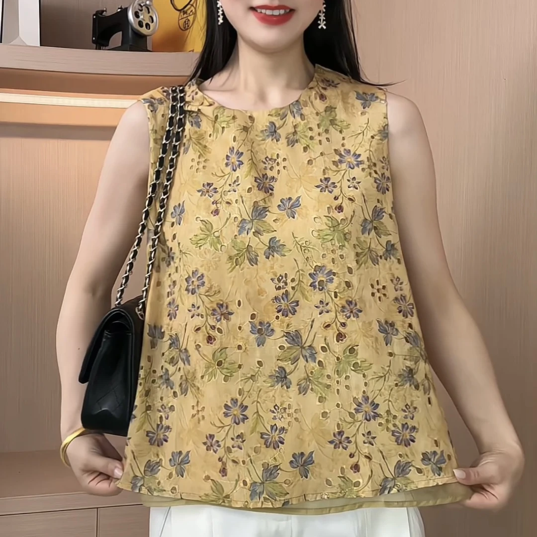 国风上衣宽松型通勤背心重工百搭时国风尚重磅复古工装风富婆风