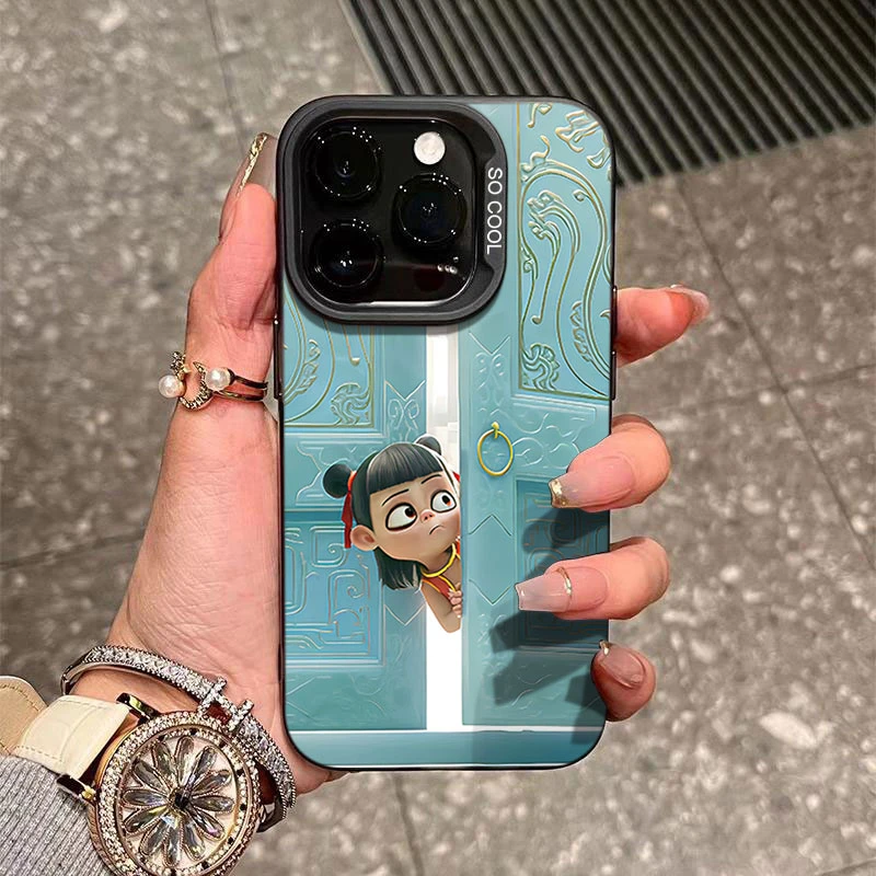 好奇哪吒适用苹果16/15手机壳iphone14Promax元气13软胶12防摔11x