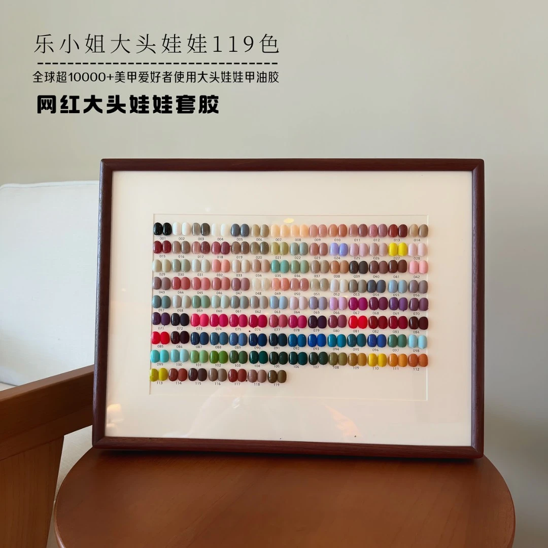大头娃娃1-119色罐装甲油胶（白白专属）